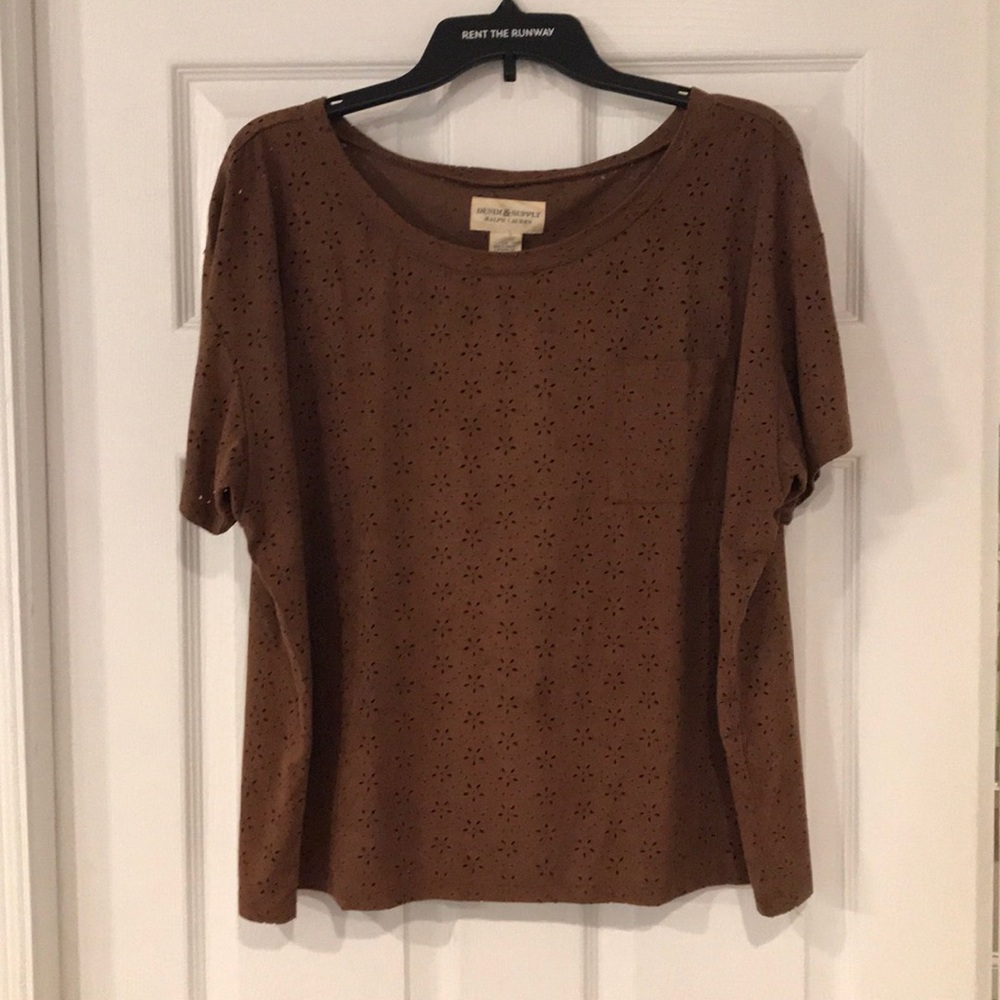 Ralph Lauren suede top